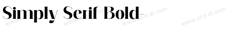 Simply Serif Bold字体转换